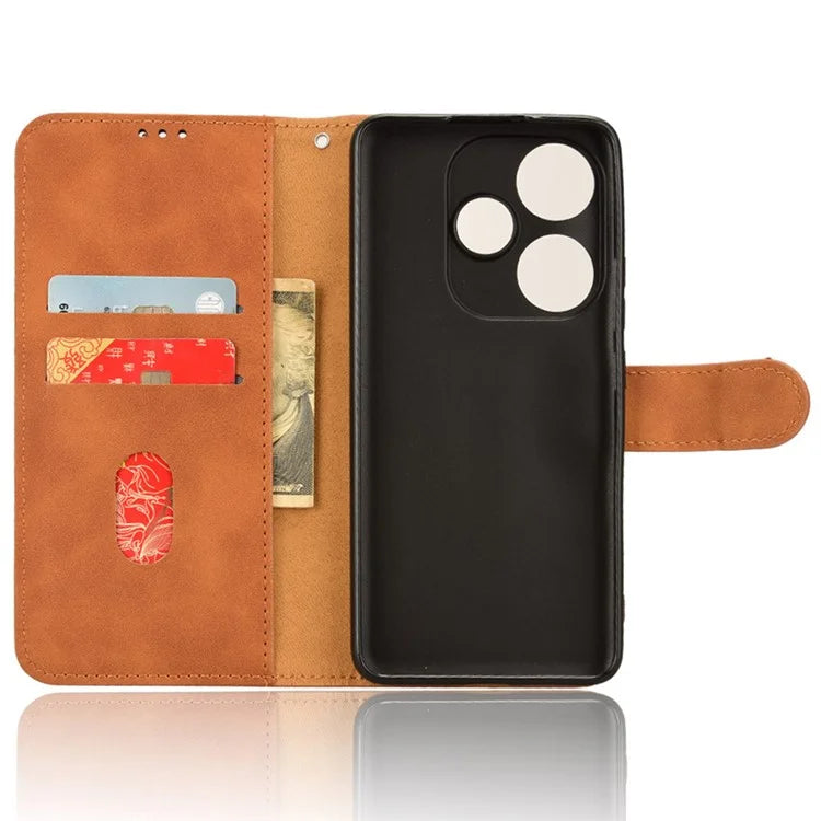For Xiaomi Redmi Turbo 3 5G / Poco F6 5G Case Skin Touch Feeling Leather Wallet Stand Phone Cover