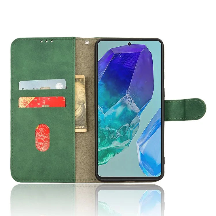 For Samsung Galaxy M55 5G / C55 5G / F55 5G Case PU Leather Wallet Flip Phone Cover Skin-Touch Texture