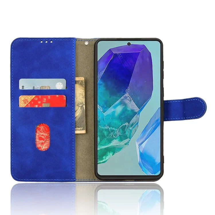 For Samsung Galaxy M55 5G / C55 5G / F55 5G Case PU Leather Wallet Flip Phone Cover Skin-Touch Texture