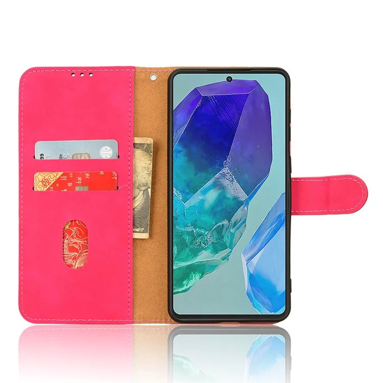 For Samsung Galaxy M55 5G / C55 5G / F55 5G Case PU Leather Wallet Flip Phone Cover Skin-Touch Texture