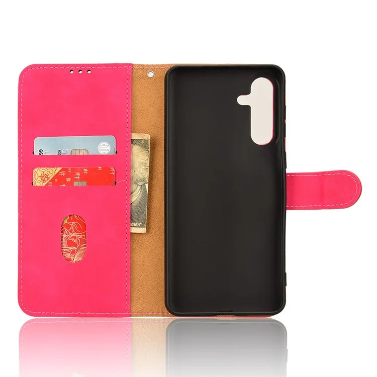 For Samsung Galaxy M55 5G / C55 5G / F55 5G Case PU Leather Wallet Flip Phone Cover Skin-Touch Texture