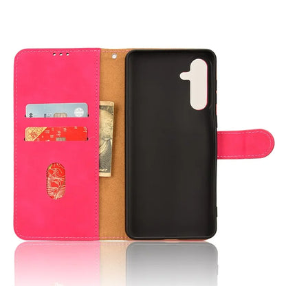 For Samsung Galaxy M55 5G / C55 5G / F55 5G Case PU Leather Wallet Flip Phone Cover Skin-Touch Texture