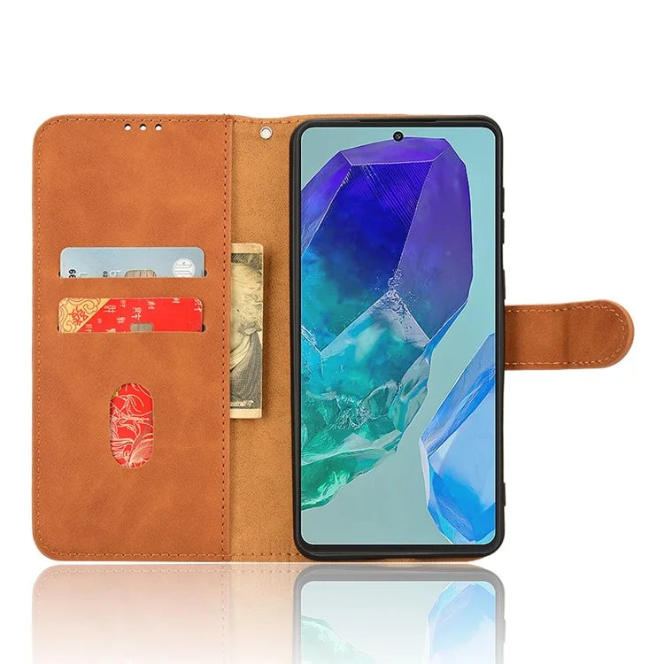 For Samsung Galaxy M55 5G / C55 5G / F55 5G Case PU Leather Wallet Flip Phone Cover Skin-Touch Texture