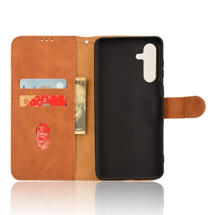 For Samsung Galaxy M55 5G / C55 5G / F55 5G Case PU Leather Wallet Flip Phone Cover Skin-Touch Texture