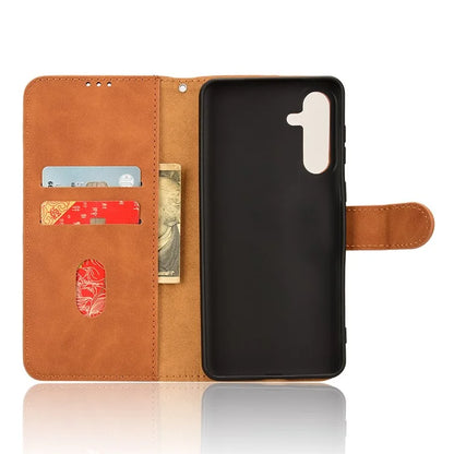 For Samsung Galaxy M55 5G / C55 5G / F55 5G Case PU Leather Wallet Flip Phone Cover Skin-Touch Texture