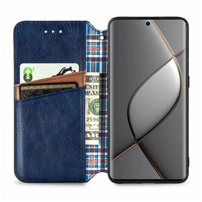 For TECNO Spark 20 Pro+ Case Rhombus Wallet Leather Folio Flip Phone Cover