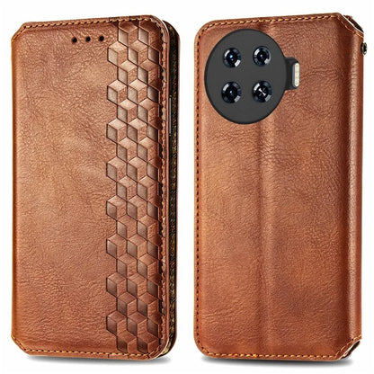 For TECNO Spark 20 Pro+ Case Rhombus Wallet Leather Folio Flip Phone Cover