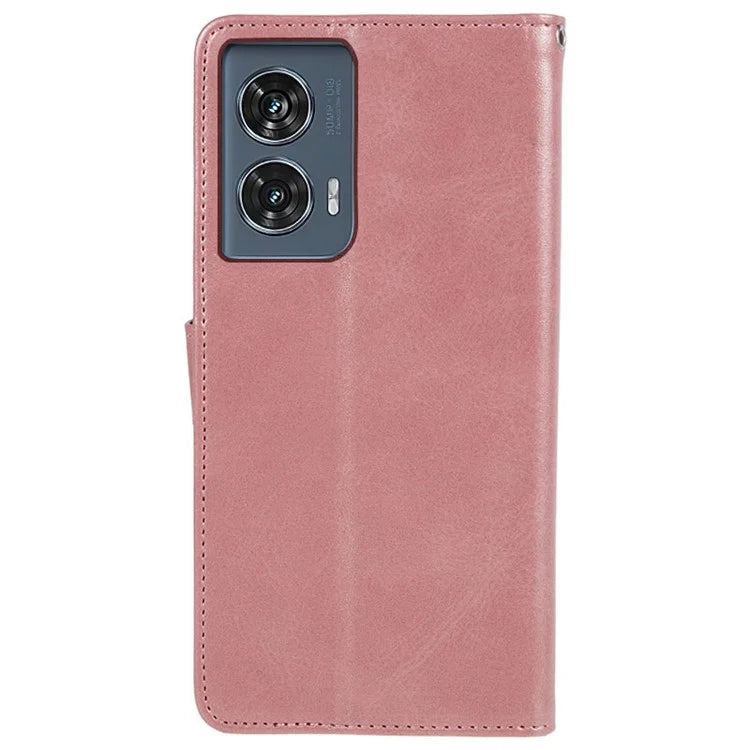 Shockproof Cover for Motorola Edge 50 Fusion Case Magnetic Calf Texture Wallet Phone Shell