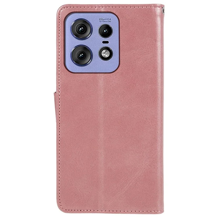 Shockproof Cover for Motorola Edge 50 Pro 5G Case Magnetic Calf Texture Wallet Phone Shell