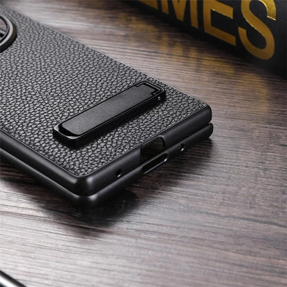 For vivo X Fold3 Phone Cover PC+PU Leather Hidden Kickstand Back Case