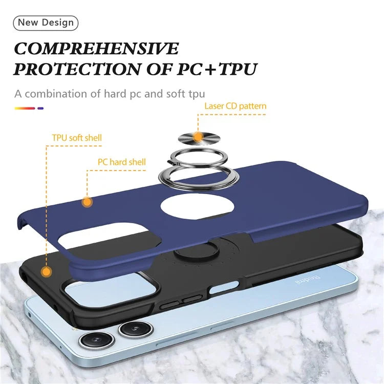 For Xiaomi Redmi 12 4G Case PC+TPU Kickstand Cover Cell Phone Accessory Wholesale