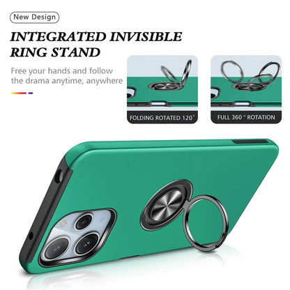 For Xiaomi Redmi 12 4G Case PC+TPU Kickstand Cover Cell Phone Accessory Wholesaleish Green