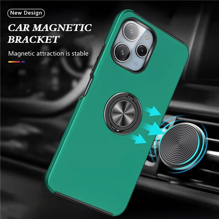 For Xiaomi Redmi 12 4G Case PC+TPU Kickstand Cover Cell Phone Accessory Wholesaleish Green