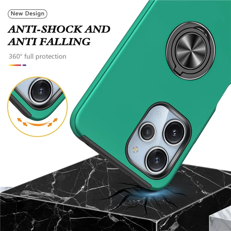 For Xiaomi Redmi 12 4G Case PC+TPU Kickstand Cover Cell Phone Accessory Wholesaleish Green