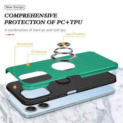 For Xiaomi Redmi 12 4G Case PC+TPU Kickstand Cover Cell Phone Accessory Wholesaleish Green