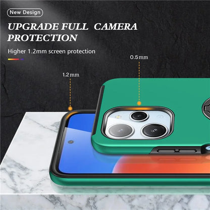 For Xiaomi Redmi 12 4G Case PC+TPU Kickstand Cover Cell Phone Accessory Wholesaleish Green