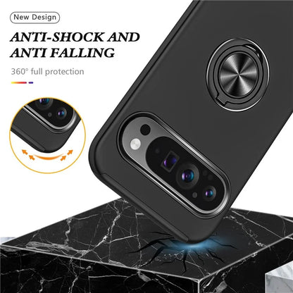For Google Pixel 9 Pro XL Back Case Kickstand PC+TPU Shock-Absorbent Phone Cover