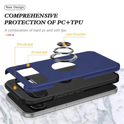 For Google Pixel 9 Pro XL Back Case Kickstand PC+TPU Shock-Absorbent Phone Cover