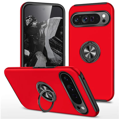 For Google Pixel 9 Pro XL Back Case Kickstand PC+TPU Shock-Absorbent Phone Cover