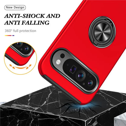 For Google Pixel 9 Pro XL Back Case Kickstand PC+TPU Shock-Absorbent Phone Cover