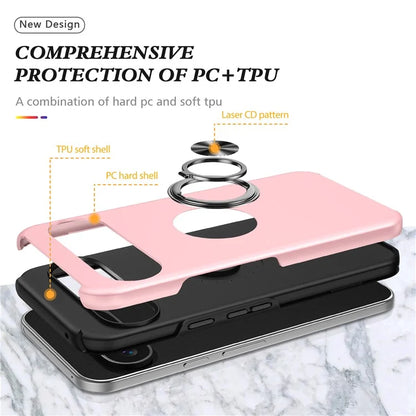 For Google Pixel 9 Pro XL Back Case Kickstand PC+TPU Shock-Absorbent Phone Cover