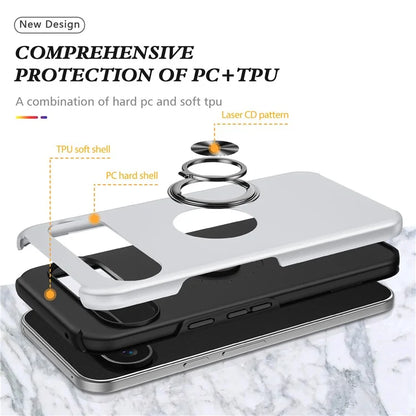 For Google Pixel 9 Pro XL Back Case Kickstand PC+TPU Shock-Absorbent Phone Cover
