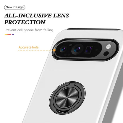 For Google Pixel 9 Pro XL Back Case Kickstand PC+TPU Shock-Absorbent Phone Cover