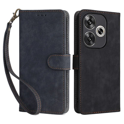 For Xiaomi Redmi Turbo 3 5G / Poco F6 5G Case RFID Blocking Card Holder Protective Cover with Wrist Strap