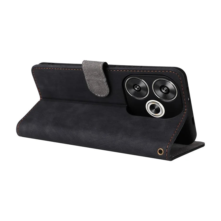 For Xiaomi Redmi Turbo 3 5G / Poco F6 5G Case RFID Blocking Card Holder Protective Cover with Wrist Strap