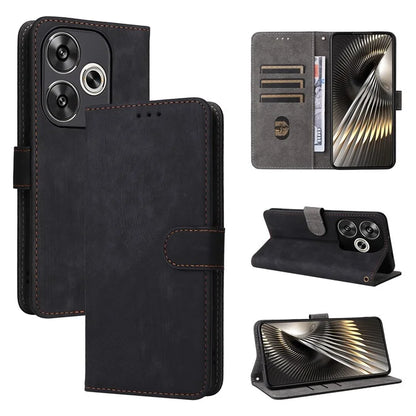For Xiaomi Redmi Turbo 3 5G / Poco F6 5G Case RFID Blocking Card Holder Protective Cover with Wrist Strap