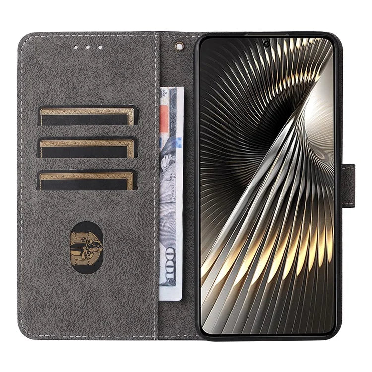 For Xiaomi Redmi Turbo 3 5G / Poco F6 5G Case RFID Blocking Card Holder Protective Cover with Wrist Strap