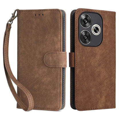 For Xiaomi Redmi Turbo 3 5G / Poco F6 5G Case RFID Blocking Card Holder Protective Cover with Wrist Strap