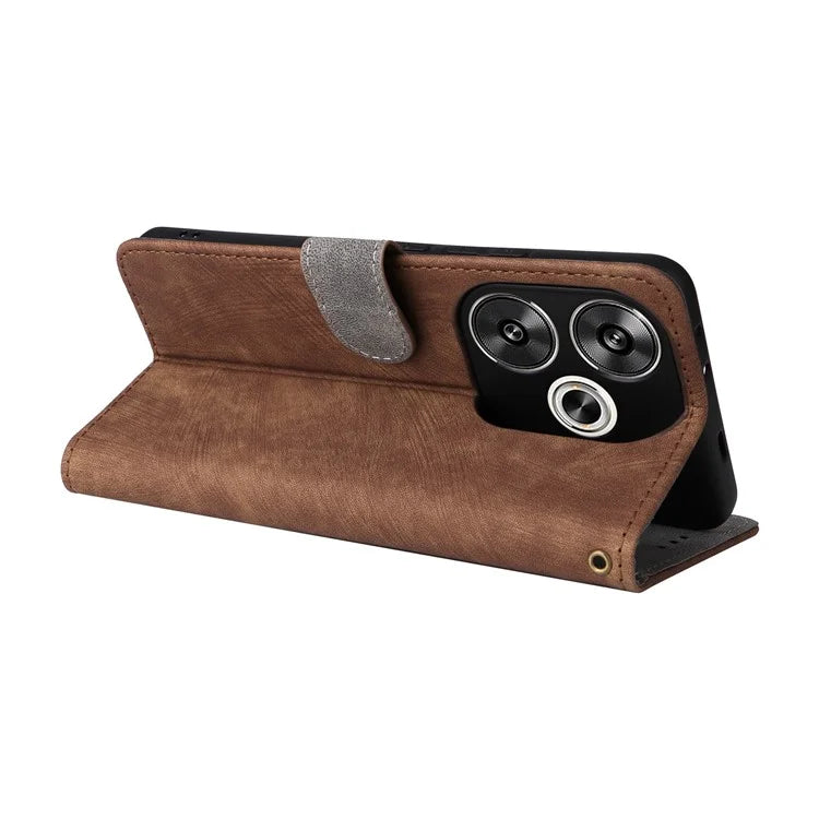 For Xiaomi Redmi Turbo 3 5G / Poco F6 5G Case RFID Blocking Card Holder Protective Cover with Wrist Strap