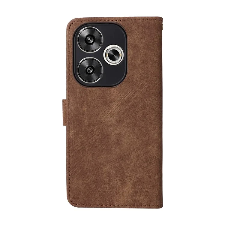 For Xiaomi Redmi Turbo 3 5G / Poco F6 5G Case RFID Blocking Card Holder Protective Cover with Wrist Strap