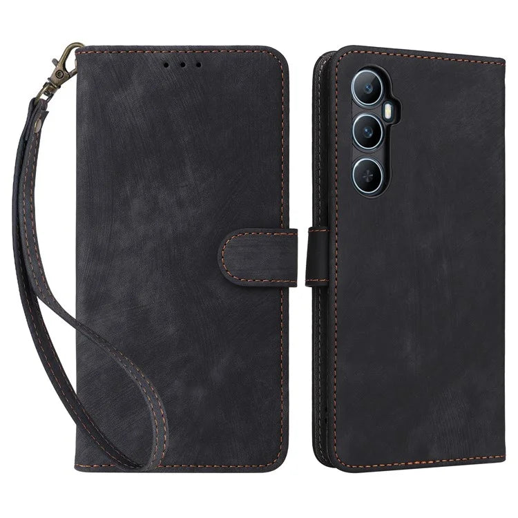 For Realme C65 4G Case RFID Blocking Phone Stand Cover with Magnetic Closure