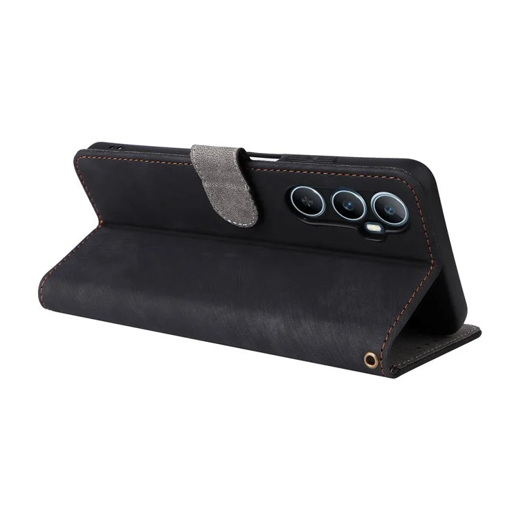 For Realme C65 4G Case RFID Blocking Phone Stand Cover with Magnetic Closure