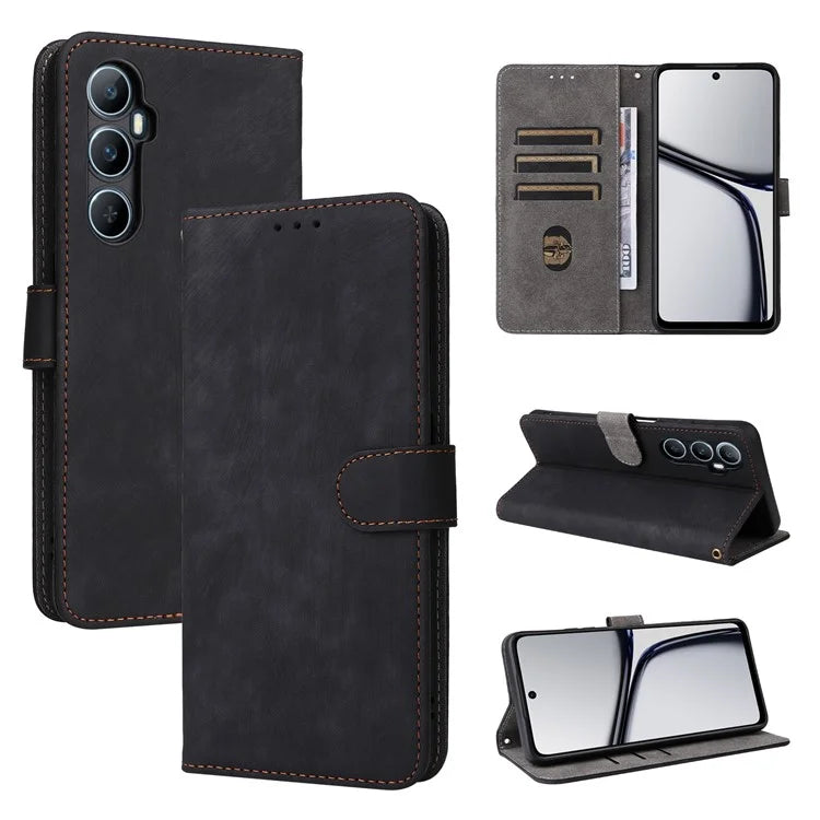 For Realme C65 4G Case RFID Blocking Phone Stand Cover with Magnetic Closure
