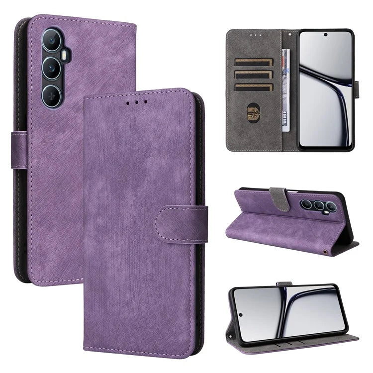 For Realme C65 4G Case RFID Blocking Phone Stand Cover with Magnetic Closure