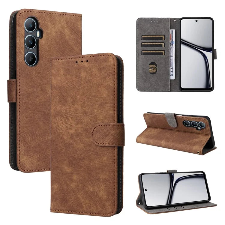For Realme C65 4G Case RFID Blocking Phone Stand Cover with Magnetic Closure