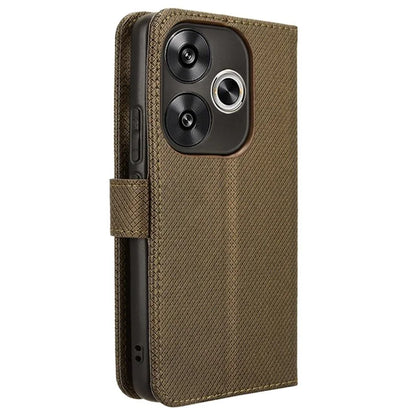 For Xiaomi Redmi Turbo 3 5G / Poco F6 5G Case Diamond Texture Foldable Stand Phone Cover with Hand Strap
