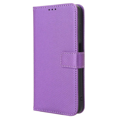 For Xiaomi Redmi Turbo 3 5G / Poco F6 5G Case Diamond Texture Foldable Stand Phone Cover with Hand Strap
