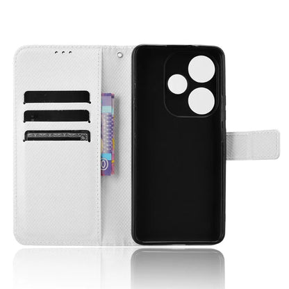 For Xiaomi Redmi Turbo 3 5G / Poco F6 5G Case Diamond Texture Foldable Stand Phone Cover with Hand Strap