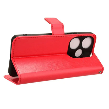 For Xiaomi Redmi Turbo 3 5G / Poco F6 5G Case with Wrist Strap Crazy Horse Texture Magnetic Clasp Phone Cover