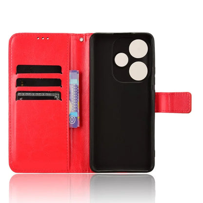 For Xiaomi Redmi Turbo 3 5G / Poco F6 5G Case with Wrist Strap Crazy Horse Texture Magnetic Clasp Phone Cover