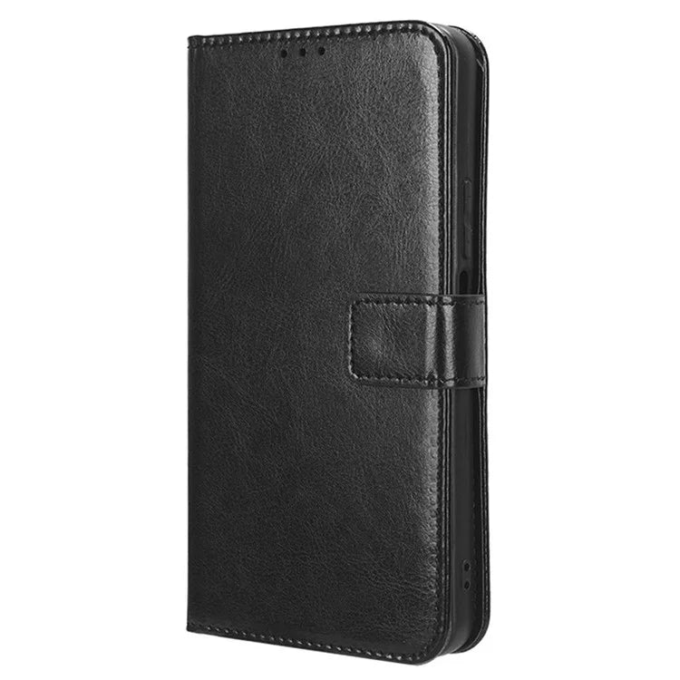 For Xiaomi Redmi Turbo 3 5G / Poco F6 5G Case with Wrist Strap Crazy Horse Texture Magnetic Clasp Phone Cover