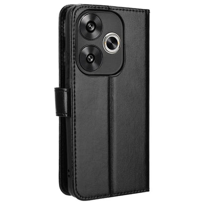 For Xiaomi Redmi Turbo 3 5G / Poco F6 5G Case with Wrist Strap Crazy Horse Texture Magnetic Clasp Phone Cover