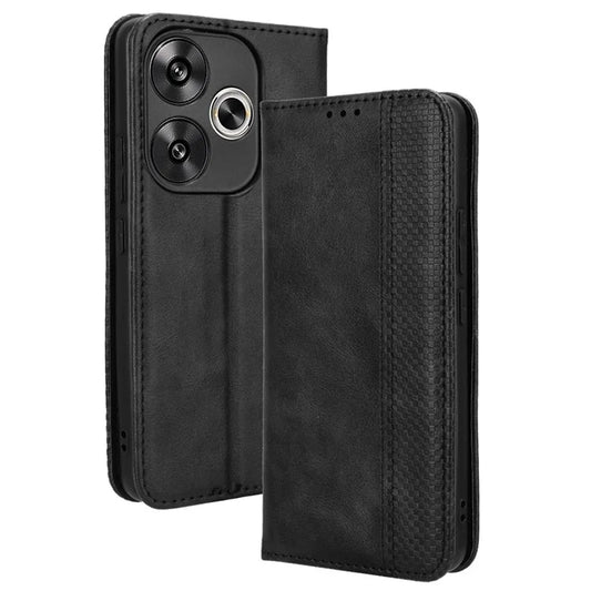 For Xiaomi Redmi Turbo 3 5G / Poco F6 5G Case PU Leather Wallet Retro Texture Phone Cover Wholesale
