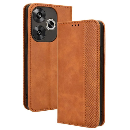 For Xiaomi Redmi Turbo 3 5G / Poco F6 5G Case PU Leather Wallet Retro Texture Phone Cover Wholesale
