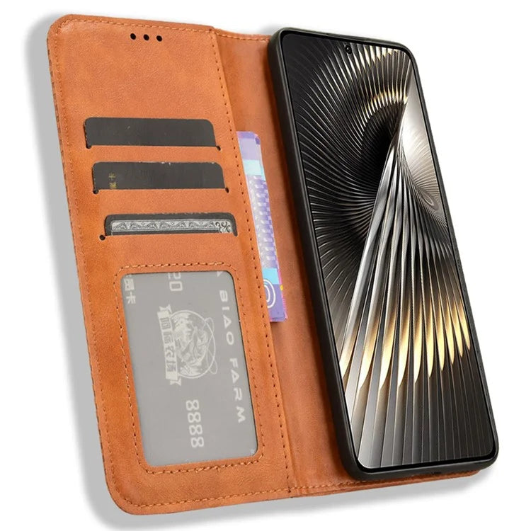 For Xiaomi Redmi Turbo 3 5G / Poco F6 5G Case PU Leather Wallet Retro Texture Phone Cover Wholesale