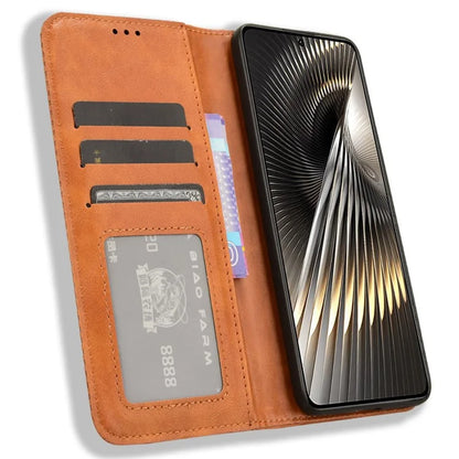 For Xiaomi Redmi Turbo 3 5G / Poco F6 5G Case PU Leather Wallet Retro Texture Phone Cover Wholesale
